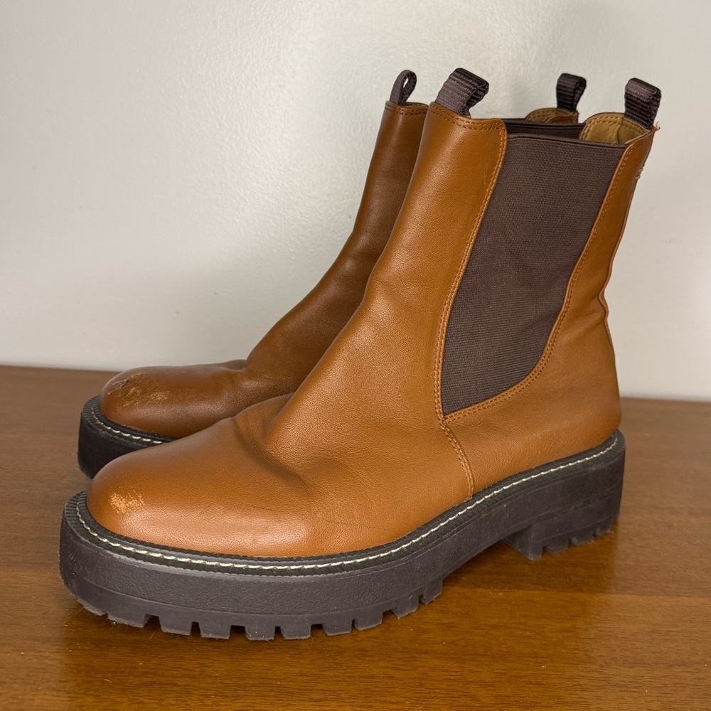 Sam Edelman Brown Leather Chelsea Boots